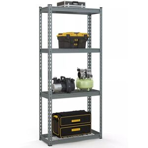 Costway 4-Tier Garage Storage Shelves Adjustable Heavy Duty Metal Storage Shelving Unit 71 x 31 x 152 cm in Grey Grey 71 x 31 x 152 cm Costway 4-Tier Garage Storage Shelves Adjustable Heavy Duty Metal Storage Shelving Unit 71 x 31 x 152 cm in Grey Grey 71 x 31 x 152 cm