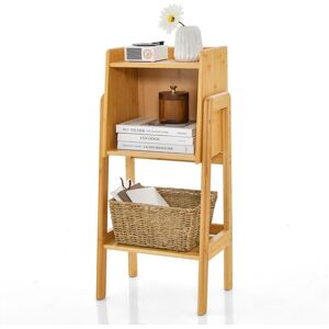 Costway 3 Tier Bamboo Bookshelf Free Standing Tall Bookcase Storage Organizer Rack Shelf in Natural Natural Costway 3 Tier Bamboo Bookshelf Free Standing Tall Bookcase Storage Organizer Rack Shelf in Natural Natural