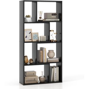 Costway 5-Tier Geometric Bookshelf 120 CM Tall Bookcase Modern 8-Cube Display Shelving in Black Black Costway 5-Tier Geometric Bookshelf 120 CM Tall Bookcase Modern 8-Cube Display Shelving in Black Black
