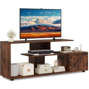 Costway TV Stand for TVs up to 55" 3-Tier Media Console Table w/Storage in Brown Brown Costway TV Stand for TVs up to 55" 3-Tier Media Console Table w/Storage in Brown Brown