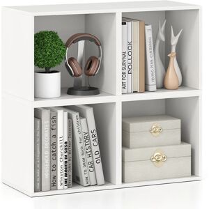 Costway Cube Storage Organizer Stackable Open Book Shelf for Small Space White White Costway Cube Storage Organizer Stackable Open Book Shelf for Small Space White White