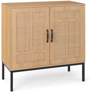Costway Rattan Storage Cabinet 2 Door Buffet Sideboard w/Adjustable Shelf in Natural Natural Costway Rattan Storage Cabinet 2 Door Buffet Sideboard w/Adjustable Shelf in Natural Natural