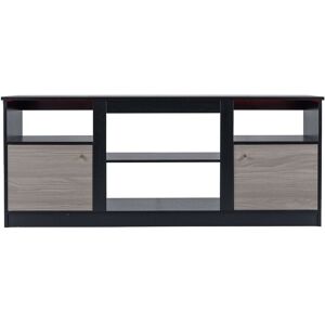 Costway Entertainment Center TV Stand w/ LED Lights for 65" TVs in Black Black Costway Entertainment Center TV Stand w/ LED Lights for 65" TVs in Black Black