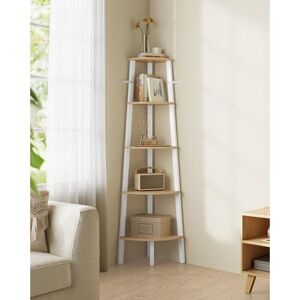 VASAGLE 5-Tier Industrial Corner Ladder Shelf Plant Stand Bookcase in Natural Natural VASAGLE 5-Tier Industrial Corner Ladder Shelf Plant Stand Bookcase in Natural Natural