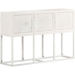Berkfield Home Sideboard 115x30x76 cm Solid Mango Wood in White Size: 115 x 30 x 76 cm White 115 x 30 x 76 cm Berkfield Home Sideboard 115x30x76 cm Solid Mango Wood in White Size: 115 x 30 x 76 cm White 115 x 30 x 76 cm