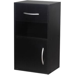 EONLION 1 Door 1 Drawer Wooden Bedside Cabinet Shelf Nightstand Side Table Unit Black Black EONLION 1 Door 1 Drawer Wooden Bedside Cabinet Shelf Nightstand Side Table Unit Black Black