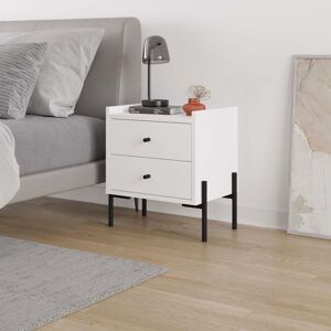 Decortie Malta' Modern Nightstand with 2 Drawers 48.6cm in White Size: 1 Pack White 1 Pack Decortie Malta' Modern Nightstand with 2 Drawers 48.6cm in White Size: 1 Pack White 1 Pack