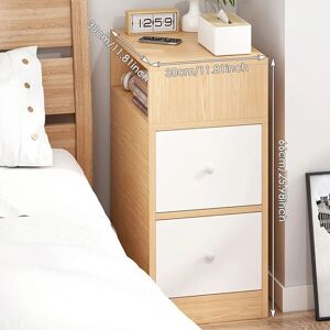 Wyld and Coco 2 Drawers Bedroom Bedside Cabinet Wooden Nightstand Storage Side Table in Brown Brown Wyld and Coco 2 Drawers Bedroom Bedside Cabinet Wooden Nightstand Storage Side Table in Brown Brown