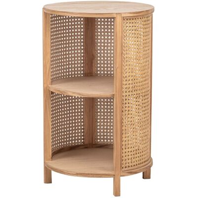 Nordlys Nachttisch - brown solid wood & rattan 40×63×40 cm - Nightstand Nordlys Nachttisch - brown solid wood & rattan 40×63×40 cm - Nightstand