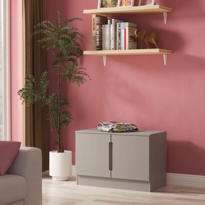 Ready Assembled 2 U Lucca Compact 2 Door TV & Media Unit (Ready Assembled) in Dark Grey Dark Grey Ready Assembled 2 U Lucca Compact 2 Door TV & Media Unit (Ready Assembled) in Dark Grey Dark Grey