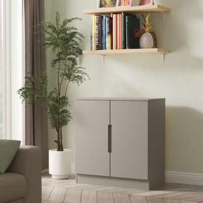Ready Assembled 2 U Lucca 2 Door Cabinet (Ready Assembled) in Dark Grey Size: Medium Dark Grey Medium Ready Assembled 2 U Lucca 2 Door Cabinet (Ready Assembled) in Dark Grey Size: Medium Dark Grey Medium