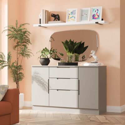 Ready Assembled 2 U Lucca 2 Door 3 Drawer Sideboard (Ready Assembled) in Dark Grey Size: Large Dark Grey Large Ready Assembled 2 U Lucca 2 Door 3 Drawer Sideboard (Ready Assembled) in Dark Grey Size: Large Dark Grey Large