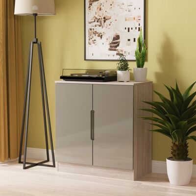 Ready Assembled 2 U Lucca 2 Door Cabinet (Ready Assembled) in Grey Grey Ready Assembled 2 U Lucca 2 Door Cabinet (Ready Assembled) in Grey Grey