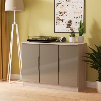 Ready Assembled 2 U Lucca 3 Door Sideboard (Ready Assembled) in Grey Grey Ready Assembled 2 U Lucca 3 Door Sideboard (Ready Assembled) in Grey Grey