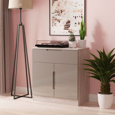 Ready Assembled 2 U Lucca 1 Drawer 2 Door Sideboard (Ready Assembled) in Grey Grey Ready Assembled 2 U Lucca 1 Drawer 2 Door Sideboard (Ready Assembled) in Grey Grey