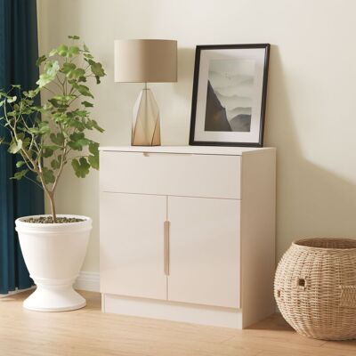Ready Assembled 2 U Lucca 1 Drawer 2 Door Sideboard (Ready Assembled) in Taupe Taupe Ready Assembled 2 U Lucca 1 Drawer 2 Door Sideboard (Ready Assembled) in Taupe Taupe