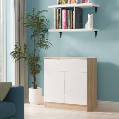 Ready Assembled 2 U Lucca 1 Drawer 2 Door Sideboard (Ready Assembled) in Light Oak Size: Medium Light Oak Medium Ready Assembled 2 U Lucca 1 Drawer 2 Door Sideboard (Ready Assembled) in Light Oak Size: Medium Light Oak Medium