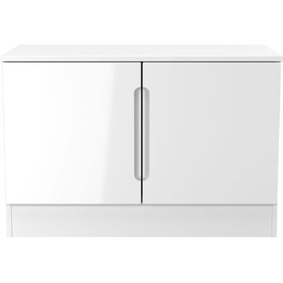 Ready Assembled 2 U Lucca Compact 2 Door TV & Media Unit (Ready Assembled) in White Size: Medium White Medium Ready Assembled 2 U Lucca Compact 2 Door TV & Media Unit (Ready Assembled) in White Size: Medium White Medium