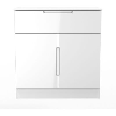 Ready Assembled 2 U Lucca 1 Drawer 2 Door Sideboard (Ready Assembled) in White Size: Medium White Medium Ready Assembled 2 U Lucca 1 Drawer 2 Door Sideboard (Ready Assembled) in White Size: Medium White Medium