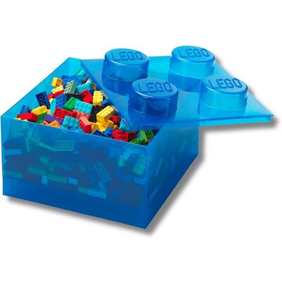 Lego Storage Container - Blue - Stackable, Transparent, Durable - Storage Container Lego Storage Container - Blue - Stackable, Transparent, Durable - Storage Container