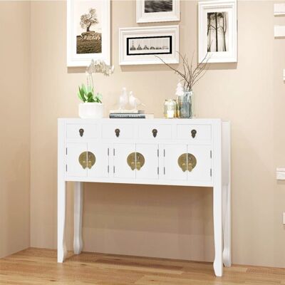 Berkfield Home Sideboard Chinese Style Solid Wood White White Berkfield Home Sideboard Chinese Style Solid Wood White White