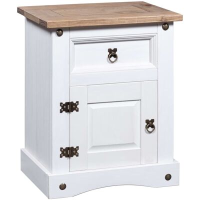 Berkfield Home Bedside Cabinet Mexican Pine Corona Range White 53x39x66 cm Size: 53 x 39 x 66 cm White 53 x 39 x 66 cm Berkfield Home Bedside Cabinet Mexican Pine Corona Range White 53x39x66 cm Size: 53 x 39 x 66 cm White 53 x 39 x 66 cm