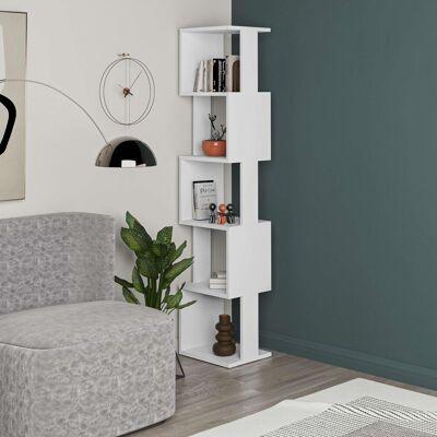 Piri Megapap - White - 35x30x161 cm - Bookshelf Piri Megapap - White - 35x30x161 cm - Bookshelf