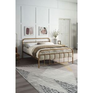 SlumberWorx Tewin Vintage Hospital Style Metal Bed Frame w 20cm Deep Pocket Comfort Foam Mattress in Bronze Size: King Bronze King SlumberWorx Tewin Vintage Hospital Style Metal Bed Frame w 20cm Deep Pocket Comfort Foam Mattress in Bronze Size: King Bronze King
