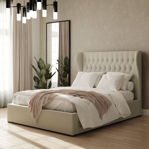 GFW Winged Headboard Ottoman Storage Bed in Natural Size: King Natural King GFW Winged Headboard Ottoman Storage Bed in Natural Size: King Natural King