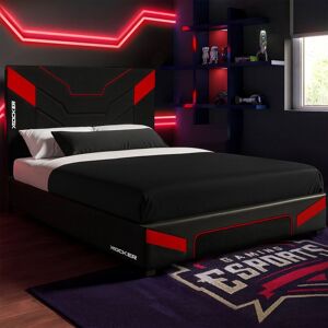 X Rocker Cerberus Gaming Bed for Kids & Teens with Foam Mattress in Dark Red Size: Double Dark Red Double X Rocker Cerberus Gaming Bed for Kids & Teens with Foam Mattress in Dark Red Size: Double Dark Red Double