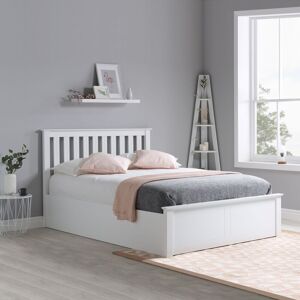 Birlea Solid Wood Ottoman Storage Bed Frame Phoenix Gas Lift in White Size: Double White Double Birlea Solid Wood Ottoman Storage Bed Frame Phoenix Gas Lift in White Size: Double White Double