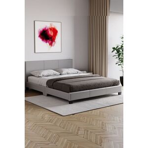 Home Discount Vida Designs Lisbon Double Faux Leather Bed Frame UKFR Fabric Storage in Grey Grey Double Home Discount Vida Designs Lisbon Double Faux Leather Bed Frame UKFR Fabric Storage in Grey Grey Double