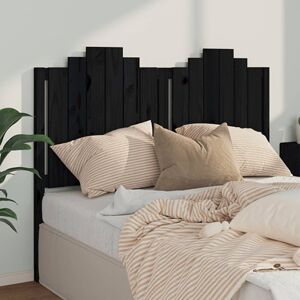 Berkfield Home Bed Headboard Black 146x4x110 cm Solid Wood Pine Size: 146 x 4 x 110 cm Black 146 x 4 x 110 cm Berkfield Home Bed Headboard Black 146x4x110 cm Solid Wood Pine Size: 146 x 4 x 110 cm Black 146 x 4 x 110 cm
