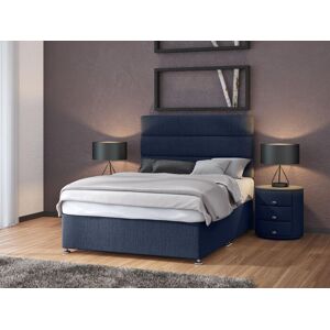 Bedmaster Signature Platinum 2000 Pocket Sprung Linen 2 Drawer Divan Set & Headboard in Midnight Size: Single Midnight Single Bedmaster Signature Platinum 2000 Pocket Sprung Linen 2 Drawer Divan Set & Headboard in Midnight Size: Single Midnight Single