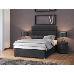 Bedmaster Signature Platinum 2000 Pocket Sprung Linen 4 Drawer Divan Set & Headboard in Charcoal Size: Super King Charcoal Super King Bedmaster Signature Platinum 2000 Pocket Sprung Linen 4 Drawer Divan Set & Headboard in Charcoal Size: Super King Charcoal Super King