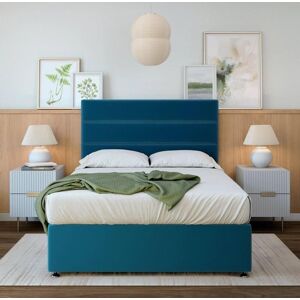Bedmaster Majestic 1000 Pocket Sprung Plush Velvet Divan Set & Headboard in Blue Size: Small Double Blue Small Double Bedmaster Majestic 1000 Pocket Sprung Plush Velvet Divan Set & Headboard in Blue Size: Small Double Blue Small Double