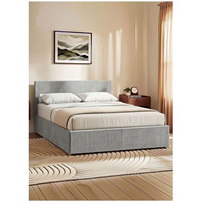 Home Discount Vida Designs Veronica Double Ottoman Bed Frame Velvet Fabric UKFR in Light Grey Light Grey Double Home Discount Vida Designs Veronica Double Ottoman Bed Frame Velvet Fabric UKFR in Light Grey Light Grey Double