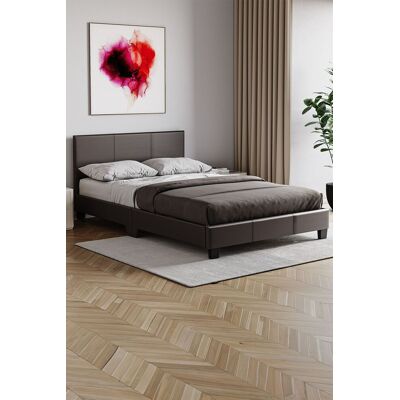 Home Discount Vida Designs Lisbon Small Double Faux Leather Bed Frame UKFR Fabric in Brown Brown Small Double Home Discount Vida Designs Lisbon Small Double Faux Leather Bed Frame UKFR Fabric in Brown Brown Small Double