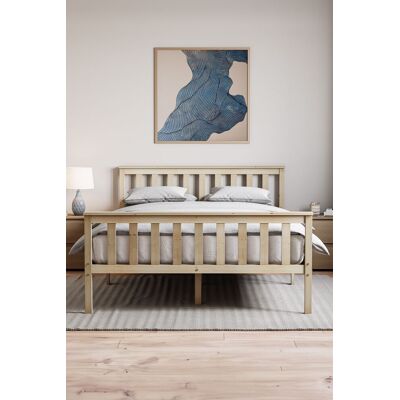 Home Discount Vida Designs Milan Single Double King Wooden Bed Frame High Foot Bedroom Furniture in Brown Brown Double Home Discount Vida Designs Milan Single Double King Wooden Bed Frame High Foot Bedroom Furniture in Brown Brown Double