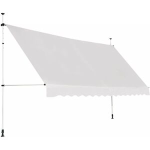 Costway 4M Telescopic Canopy Retractable Adjustable Outdoor Clamp Awning Sun Shelter in Beige Beige Costway 4M Telescopic Canopy Retractable Adjustable Outdoor Clamp Awning Sun Shelter in Beige Beige