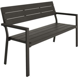 tectake Garden Bench Line in Grey Size: 2 Seater Grey 2 Seater tectake Garden Bench Line in Grey Size: 2 Seater Grey 2 Seater