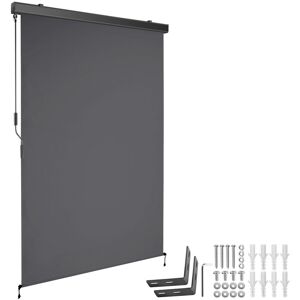 tectake Vertical Awning Eloise in Grey Size: Large Grey Large tectake Vertical Awning Eloise in Grey Size: Large Grey Large