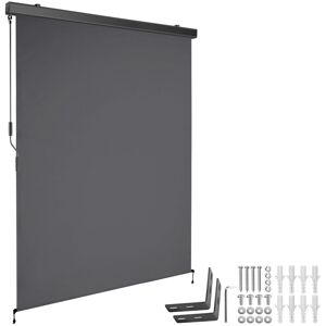 tectake Vertical Awning Eloise in Grey Size: Large Grey Large tectake Vertical Awning Eloise in Grey Size: Large Grey Large
