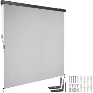 tectake Vertical Awning Eloise in Light Grey Size: Large Light Grey Large tectake Vertical Awning Eloise in Light Grey Size: Large Light Grey Large