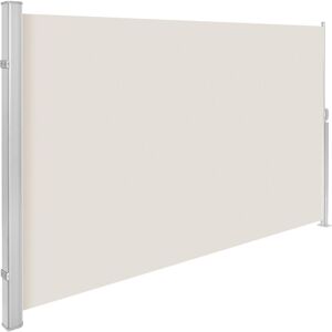 tectake Retractable Side Awning in Beige Size: Large Beige Large tectake Retractable Side Awning in Beige Size: Large Beige Large