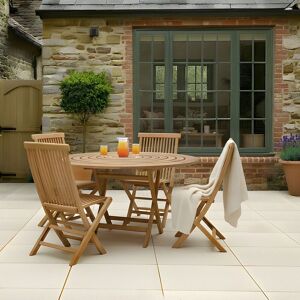 Charles Bentley Pair of Solid Wooden Teak Outdoor Folding Garden Patio Chairs in Natural Natural Charles Bentley Pair of Solid Wooden Teak Outdoor Folding Garden Patio Chairs in Natural Natural