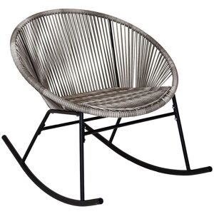 Charles Bentley Zanzibar Rocking Chair Grey Rattan String Seat Grey Charles Bentley Zanzibar Rocking Chair Grey Rattan String Seat Grey