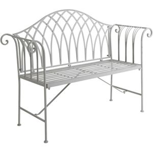 Charles Bentley Decorative Wrought Iron Outdoor Rustic Bench - Grey Grey Charles Bentley Decorative Wrought Iron Outdoor Rustic Bench - Grey Grey