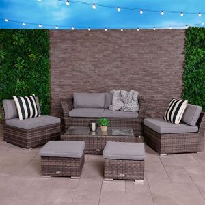 Charles Bentley St Tropez Rattan Lounge Set - Outdoor Space Saving Furniture in Grey Grey Charles Bentley St Tropez Rattan Lounge Set - Outdoor Space Saving Furniture in Grey Grey