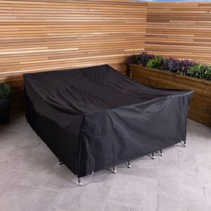 Charles Bentley Premium Rectangular Garden 6 Seat Furniture Cover - Black Black Charles Bentley Premium Rectangular Garden 6 Seat Furniture Cover - Black Black